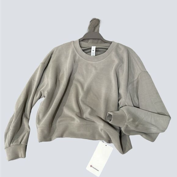 🏷️ Lululemon Softstreme Perfectly Oversized Cropped Crew - Picture 3 of 9